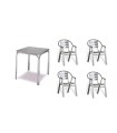 Conjointe 4 fauteuils POLONIA et 1 table KENIA-C 