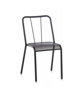 Chaise DOTS assise en cannage métallique