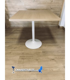 TABLE F CARREE PIED BLANC
