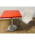 Table F Carree Pied Blanc Exterieur