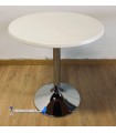 Table F Rond EXTERIEUR Pied Chrome