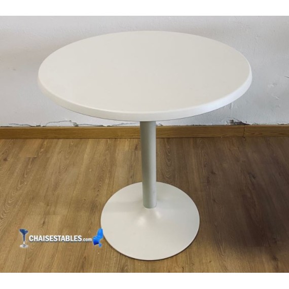 Table F Pied Blanc Rond Exterieur