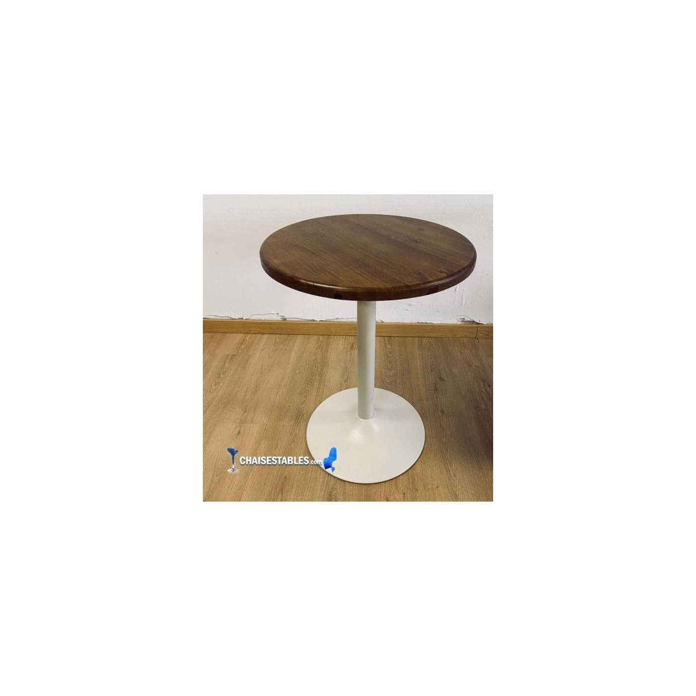 Table F Pied Blanc Rond Exterieur
