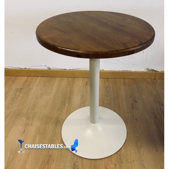 Table F Pied Blanc Rond Exterieur