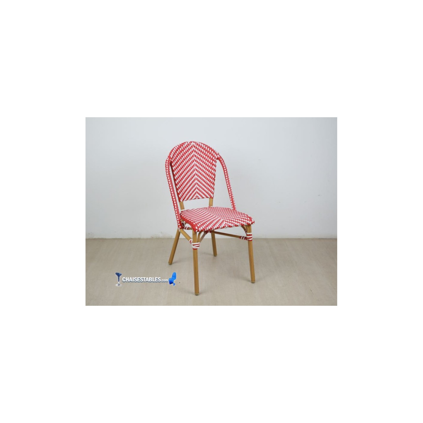 Chaise Parisien pour Hotellerie Rouge et Blanc 