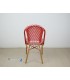 Chaise Parisien pour Hotellerie Rouge et Blanc 