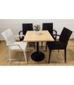 Conjointe de 4 Fauteuils HUGO et 1 Table F EXTERIEUR