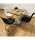 Conjointe de 4 Chaise CASUAL et Table F WHITE carree