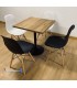 Conjointe de 4 Chaise CASUAL et Table F WHITE carree