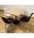 Conjointe de 4 Chaise CASUAL et Table F WHITE carree