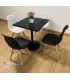 Conjointe de 4 Chaise CASUAL et Table F WHITE carree