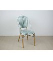 Chaise Parisien pour Hotellerie Vert et Blanc