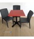 Conjointe 4 Chaises Rosy et 1 Table Barcelone