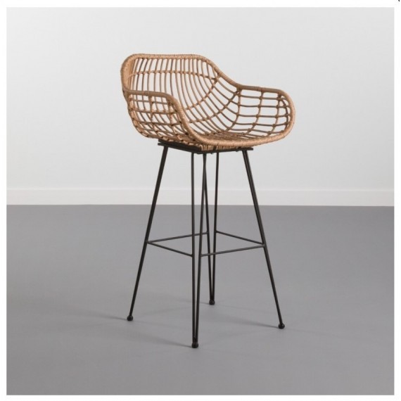 Tabouret KENIA avec accoudoirs.