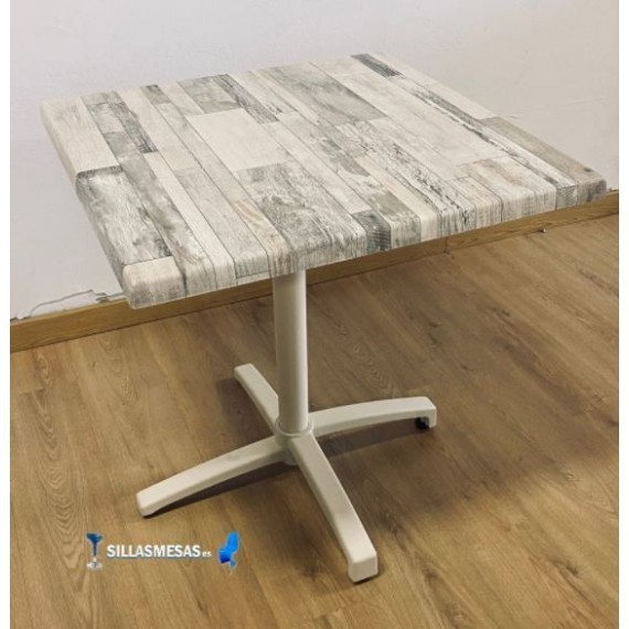 Table pliante CROMO avec base Blanc