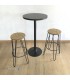 Conjointe de 2 tabourets chelsea et 1 table haute f black