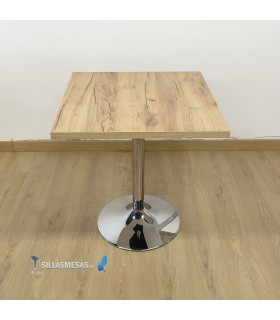 Table F  Carree Pied Chrome