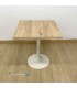 TABLE F CARREE PIED BLANC