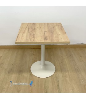TABLE F CARRE PIED BLANC