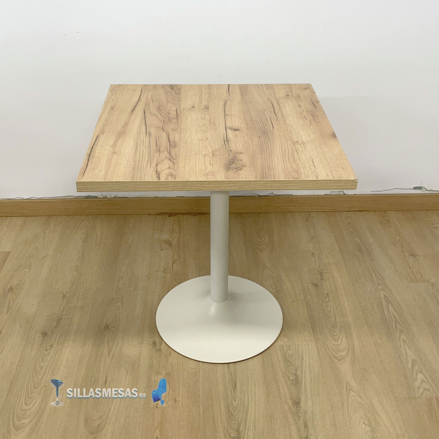 TABLE F CARREE PIED BLANC