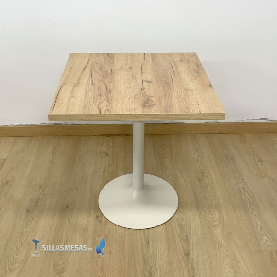 TABLE F CARREE PIED BLANC