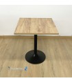 TABLE F CARRE INTERIEUR PIED NOIR