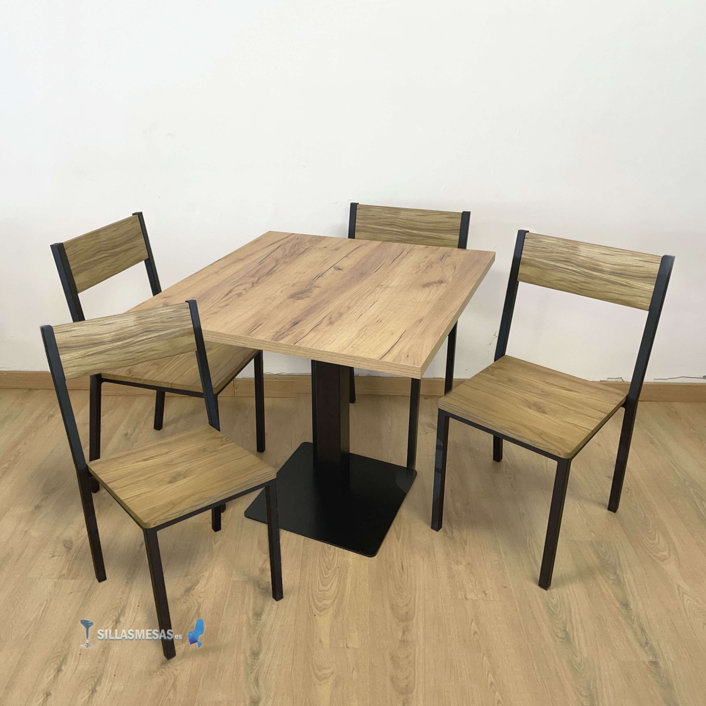 Conjunto 1 mesa Noel Epoxi y 4 sillas Basel