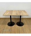 Table F DOUBLE INTERIEUR pied noir