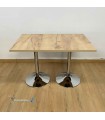 Table F DOUBLE INTERIEUR pied chrome