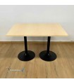 Table F DOUBLE EXTERIEUR pied noir