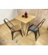 Chaise MIX NOIR ASSISE EN BOIS