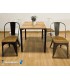 Chaise MIX NOIR ASSISE EN BOIS