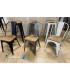 Chaise MIX NOIR ASSISE EN BOIS