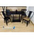 Chaise MIX NOIR ASSISE EN BOIS