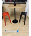 Conjointe de 2 tabourets MIX et 1 table haute F INTERIEUR