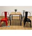 Conjointe 4 chaises MIX et 1 table SOHO interieur