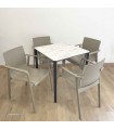 Conjointe 4 fauteuils BARA et 1 Table BAKO