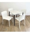 Conjointe 4 chaises KETO et 1 Table BAKO