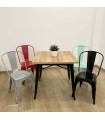 CONJOINTE DE 4 CHAISES MIX ET 1 TABLE MIX