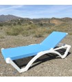 Chaise Longue Bain de soleil MYKONOS bleu