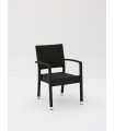 FAUTEUIL DE ROTIN MARBELLA NOIR